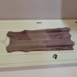 Linen Purple patchwork dress